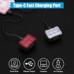 2 Packs USB Rechargeable Bike Light Set, Bicycle Safety Lights Front and Rear with 6+12 Modes, IPX4 Waterproof Headlight and Taillight for Night Riding/Cycling