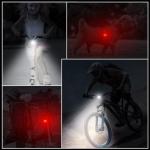 2 Packs USB Rechargeable Bike Light Set, Bicycle Safety Lights Front and Rear with 6+12 Modes, IPX4 Waterproof Headlight and Taillight for Night Riding/Cycling