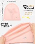 GXCROR Fleece Beanies Flexfit Winter Hats Skull Cap Cycling Cap Reflective Running Gear Bonnet Pink