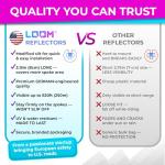 LOOM® Bike Spoke Reflectors Gift Set | 36 Pcs | Premium 8cm Reflective Clips for Bicycles - 360° High Visibility Wheel Spoke Skins - Night Safety Accessories for MTB Road Bike E-Scooters & Kids