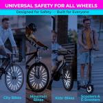 LOOM® Bike Spoke Reflectors Gift Set | 36 Pcs | Premium 8cm Reflective Clips for Bicycles - 360° High Visibility Wheel Spoke Skins - Night Safety Accessories for MTB Road Bike E-Scooters & Kids