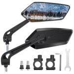 Pair Of Bike Mirrors, Bike Mirrors For Handlebars, 360-Degree Rotating Rear View Glass Lens, Safe Riding Mirrors, Scratch-Resistant Glass Lens, Universal Fitting Accessories