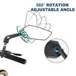 Pair Of Bike Mirrors, Bike Mirrors For Handlebars, 360-Degree Rotating Rear View Glass Lens, Safe Riding Mirrors, Scratch-Resistant Glass Lens, Universal Fitting Accessories
