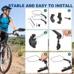 Pair Of Bike Mirrors, Bike Mirrors For Handlebars, 360-Degree Rotating Rear View Glass Lens, Safe Riding Mirrors, Scratch-Resistant Glass Lens, Universal Fitting Accessories