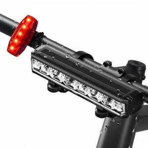 Bike Lights for Night Riding, USB Rechargeable Front Rear Light, Bicycle Headlight Set, Aluminum Light, IPX5 Waterproof Bike Headlight Taillight for Adult Kid Mountain MTB Off-Road Cycling