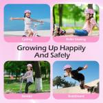 Odoland Kids Bike Helmet, Boys and Girls Sparkling Bicycle Helmet, Suggested Fit 48-54cm, Multi-Sports Adjustable for Skating, Cycling, Skateboard Helmet，Sparkling Pink Mint