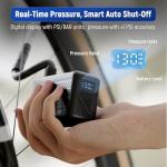 LEXIN P2 Mini Electric Bike Pump with Gauge, 130PSI Portable Bicycle Pump with Presta & Schrader Valve, 800mAh Air Pump for Bike Tires, Auto Shut-Off, Fast Inflation for Road Bike, MTB, E-Bikes