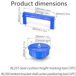 Bicycle Seat Height Measuring Tool with Magnetic Gauge & Center Finder - Precision Saddle Adjustment for Road, Mountain & MTB Bikes - Fast, Accurate Measurement for Optimal Comfort