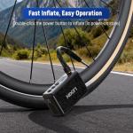 LEXIN P2 Mini Electric Bike Pump with Gauge, 130PSI Portable Bicycle Pump with Presta & Schrader Valve, 800mAh Air Pump for Bike Tires, Auto Shut-Off, Fast Inflation for Road Bike, MTB, E-Bikes