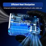 LEXIN P2 Mini Electric Bike Pump with Gauge, 130PSI Portable Bicycle Pump with Presta & Schrader Valve, 800mAh Air Pump for Bike Tires, Auto Shut-Off, Fast Inflation for Road Bike, MTB, E-Bikes