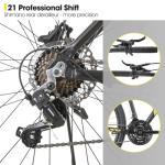HH HILAND 27.5 inch Mountain Bike 21 Speeds, Lock-Out Suspension Fork, Aluminum 18 inch Frame Hydraulic Disc-Brake for Men Women Mens MTB Bicycle Adlut Bike