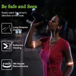 8 Pieces Reflective Bands Reflective Running Gear Night High Visibility Reflector Bands Shine Straps Tape Bracelets for Walking at Night Women Men Running Cycling Arm Wrist Ankle Leg(Green, Orange)