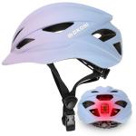 Bike Helmet Adult Urban:Bicycle Helmet for Men Women with USB Charge Detachable Taillight Helmets for Commuter Cycling Scooters