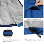 baleaf Men's Rain Jacket Waterproof Windbreaker Raincoat Running Cycling Golf Gear Hood Lightweight Reflective Packable Royal Blue L