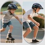 Kids Bike Helmet, Toddler Helmet for Kids 3-5/5-8/8-10 Years Boys Girls, Adjustable Youth Bike Helmets with Detachable Visor, Bicycle Helmets for Skateboard Scooter Cycling