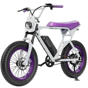 Thumb Throttle Electric Bike for Adults - Peak Power 750W, 25MPH High-Speed Commuter Ebike, 38 Mile Range, 20" All-Terrain Fat Tires with Front Suspension, Off-Road/Campus E-Bicycle (X1S/Class 3)