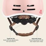 Retrospec Remi Kids' Bike Helmet for Youth Boys & Girls- Bicycle Helmet with Built-in Visor and Adjustable Reflective Straps for Skateboarding, Scooters, Rollerblading - Blush - 49-53cm