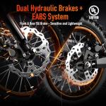 RiderX Electric Dirt Bike for Adults Teens, 3000W Brushless 220Nm Motor - 45° slope, 38 MPH, 48V/23.5Ah Removable Battery, Dual Hydraulic Brakes & Full Suspension Electric Motorcycle for Age 13+,Black