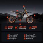 RiderX Electric Dirt Bike for Adults Teens, 3000W Brushless 220Nm Motor - 45° slope, 38 MPH, 48V/23.5Ah Removable Battery, Dual Hydraulic Brakes & Full Suspension Electric Motorcycle for Age 13+,Black