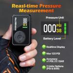 MEGAWHEELS Mini Bike Tire Pump, 120PSI Electric Bicycle Pump with Presta and Schrader Valve, Portable Bike Pump for Road Bike, City, Mountain and E-Bike