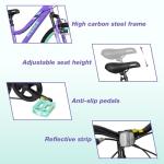 WEIZE 24 Inch Kid Mountain Bike,Kid Bike for Girls Age 6-14 Year Old,6 Speed Kid Bicycle with Front Suspension Fork,Adjustable Seat Height,High-Carbon Steel Frame,Ideal for Girl Adventurers,Purple