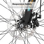 HH HILAND Mens and Womens Mountain Bike, 26 Inch 21 Speed Mountain Bicycle with Dual Disc Brake, Front Suspension Fork, High Carbon Steel Frame Urban Commuter Bike for Adults, Black Orange