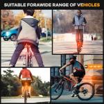 Hcikoat Bike Tail Light with Turn Signals USB Rechargeable Bike Turn Signals 120 Lumens Ultra Bright LED Turn Signals for Bicycle 5 Mode with 10PCS Safety Reflective Tape for Cycling Electronics