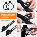 Hcikoat Bike Tail Light with Turn Signals USB Rechargeable Bike Turn Signals 120 Lumens Ultra Bright LED Turn Signals for Bicycle 5 Mode with 10PCS Safety Reflective Tape for Cycling Electronics