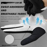 VXW Bike Gloves for Men Women Cycling - with Reflective Strips &Anti-Slip Shock-Absorbing Pad for Bicycle/Mountain Bike/Workout/MTB/Gym (White, Large)