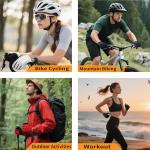 VXW Bike Gloves for Men Women Cycling - with Reflective Strips &Anti-Slip Shock-Absorbing Pad for Bicycle/Mountain Bike/Workout/MTB/Gym (White, Large)