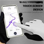 VXW Bike Gloves for Men Women Cycling - with Reflective Strips &Anti-Slip Shock-Absorbing Pad for Bicycle/Mountain Bike/Workout/MTB/Gym (White, Large)