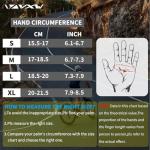 VXW Bike Gloves for Men Women Cycling - with Reflective Strips &Anti-Slip Shock-Absorbing Pad for Bicycle/Mountain Bike/Workout/MTB/Gym (White, Large)