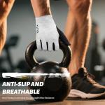 VXW Bike Gloves for Men Women Cycling - with Reflective Strips &Anti-Slip Shock-Absorbing Pad for Bicycle/Mountain Bike/Workout/MTB/Gym (White, Large)