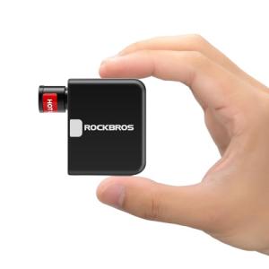 ROCKBROS Mini Bike Pump AS1 Portable Electric Bicycle Pump 100PSI Tiny Bike Air Pump Tire Inflator Type-C Rechargeable Battery with Presta Schrader Valve, Cycling Gifts for Men Women