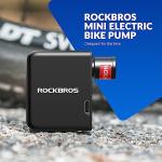 ROCKBROS Mini Bike Pump AS1 Portable Electric Bicycle Pump 100PSI Tiny Bike Air Pump Tire Inflator Type-C Rechargeable Battery with Presta Schrader Valve, Cycling Gifts for Men Women