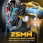 DIYtoolifz Cordless Tire Inflator Air Compressor Compatible with Dewalt 20V Battery, 160PSI Portable Air Pump with Digital Pressure Gauge, Fast Inflation for Cars, Motorcycles, Bikes(Bare Tool)