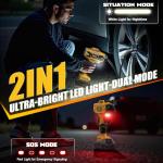 DIYtoolifz Cordless Tire Inflator Air Compressor Compatible with Dewalt 20V Battery, 160PSI Portable Air Pump with Digital Pressure Gauge, Fast Inflation for Cars, Motorcycles, Bikes(Bare Tool)