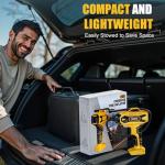 DIYtoolifz Cordless Tire Inflator Air Compressor Compatible with Dewalt 20V Battery, 160PSI Portable Air Pump with Digital Pressure Gauge, Fast Inflation for Cars, Motorcycles, Bikes(Bare Tool)