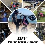 Tuttio Soleil01-GB E-Dirt-Bike - Peak 3000W 200NM Electric-Bike with 48V 21Ah Battery, 14"/12" Fat Tire Electric Motocycle with Dual Suspension, Off-Road Ebike for Adults-Teens (USA Warehouse)