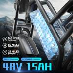 RPINT E500 Electric Bike for Adults with 1000W Peak Motor, 20" Fat Tire Dirt E Bike for All-Terrain, 28MPH and 40 Miles PAS Range, 7 Speed Electric Mountain Bicycles with 48V Removable Battery