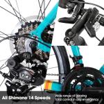 HH HILAND 700c Road Bike 14 Speed, Aluminum Frame Racing Bike, City Commuter Bicycle for Men Women