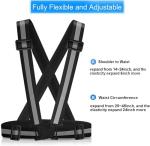 Reflective Vest Running Gear, 2Pack High Visible Safety VES for Cycling Jogging Running Walking, Adjustable for Men Women Kids