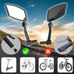 High-Definition Bar End Bike Mirrors - 1 Pair