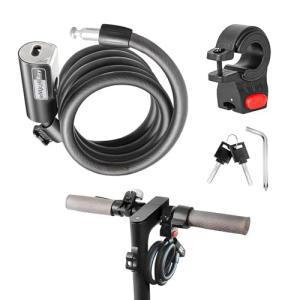 Electric Scooter Lock Cable with Mounting Bracket