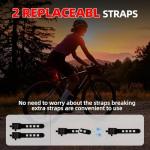 CANWAY Bicycle Rear Light Red Blue, Bike Tail Light Rechargeable 168 Lumens Bike Tail Light Battery USB C 500 mah 5 Modes Waterproof Safety for Road Mountain Night Riding