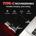 CANWAY Bicycle Rear Light Red Blue, Bike Tail Light Rechargeable 168 Lumens Bike Tail Light Battery USB C 500 mah 5 Modes Waterproof Safety for Road Mountain Night Riding