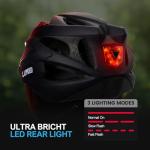 LUMDEER GENERUP Adult Bike Helmet 3 in 1 with Visor & Lights & Goggles - Certified Bicycle Helmet Lightweight Premium Quality, Adjustable Dial & Straps, Interior Padding, Air Vents for Men Women