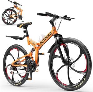Outroad 26" Folding Mountain Bike - 21 Speed