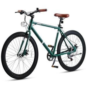 VIRIBUS Hybrid Bikes, 28 inch Road Bike for Tall Men, Lightweight Aluminum 700C City Bike Adults, 7 Speed Mens Commuter Bikes, Adult Hybrid Bicycle, Light Blue