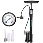 NailHsing Bike Floor Pump with Gauge: 160 PSI High Pressure Bicycle Pumps - 3 Valve Adapters - Suitable for Road/Mountain Bike Tires, Motorcycles, Balls, and Inflatable Toys